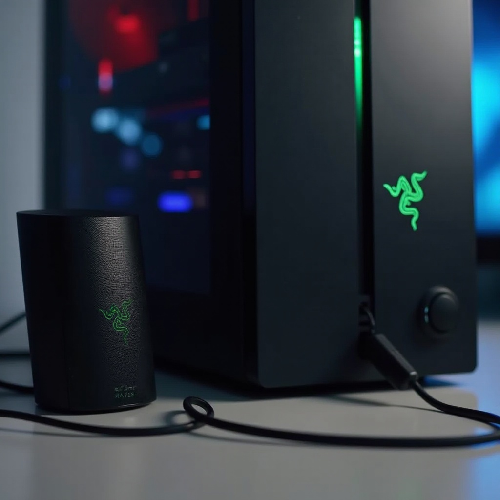 connect razer speakers to pc and ps5 at same time